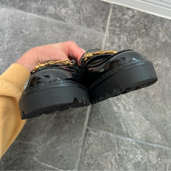 Sam Edelman Circus Black Patent Chunky Loafer Horse Bit Faux Leather Size 9.5 - Picture 9 of 15